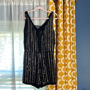 H&M Black Sequin Romper
